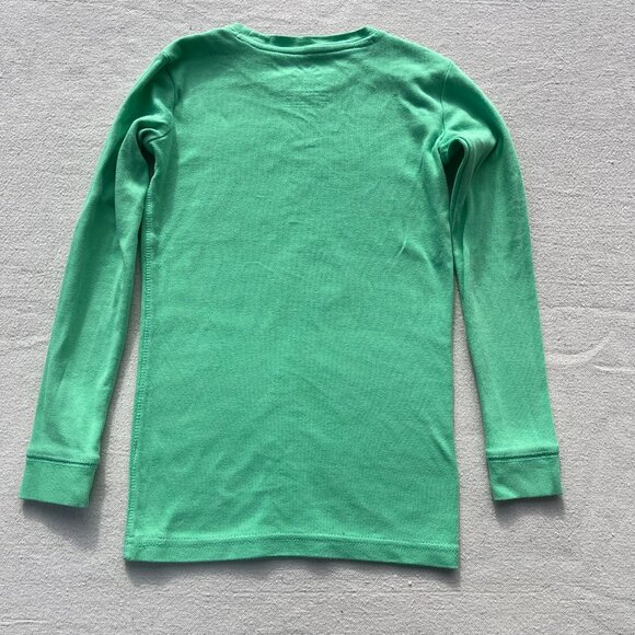 Primary Organic Long-Sleeve PJ Top & Pants, "Clover" Color, Size 6-7, GUC-VGUC - Picture 3 of 11